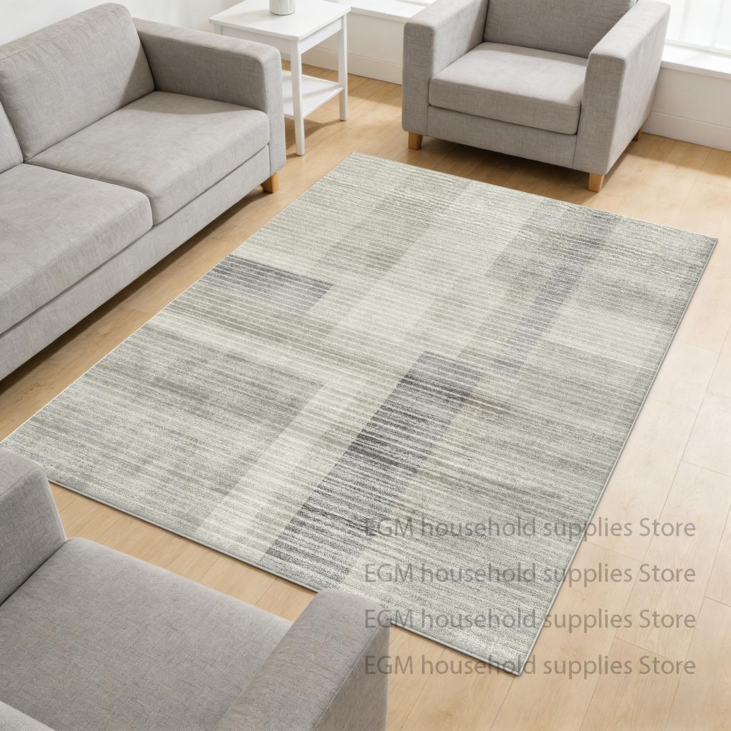 Geometric Style Carpet Modern Living Room Decoration Bedroom Washable Non-slip Floor Mats Bedside Study Lounge Rug Cloakroom