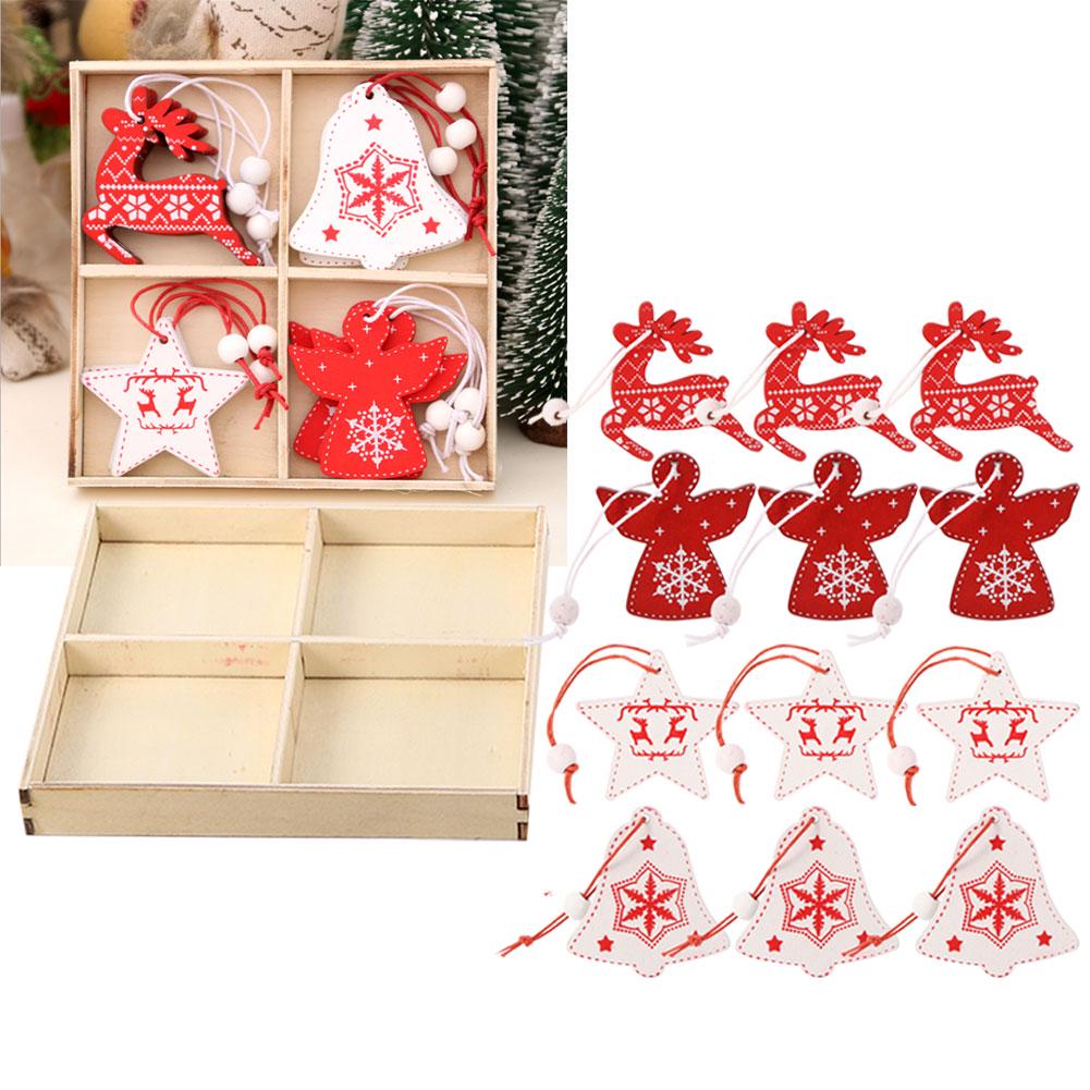 Weihnachtsanhänger aus Holz Christbaumschmuck Hängeetikett Anhänger Geschenke für Zuhause Weihnachts-Bastelarbeiten Deko