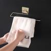 Bathroom Towel Hanger Stainless Steel Single Buckle Free Punching Kitchen Tissue Holder Roll Paper Holder Plastic Wrap Rag Storage Rack