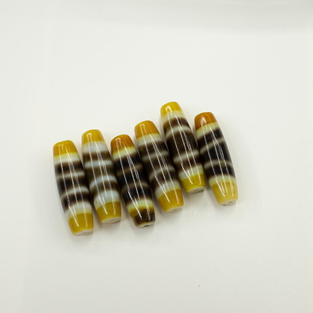 Natural silk-twisted agate line bead dzi beads, Tibetan DIY bracelet necklace with bead Wenwan bead accessories in stock