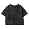Wash Short Women T Shirt  Cool Summer Breathable Tshirt Street Tees Casual Vintage Distress Midriff-Baring Clothes