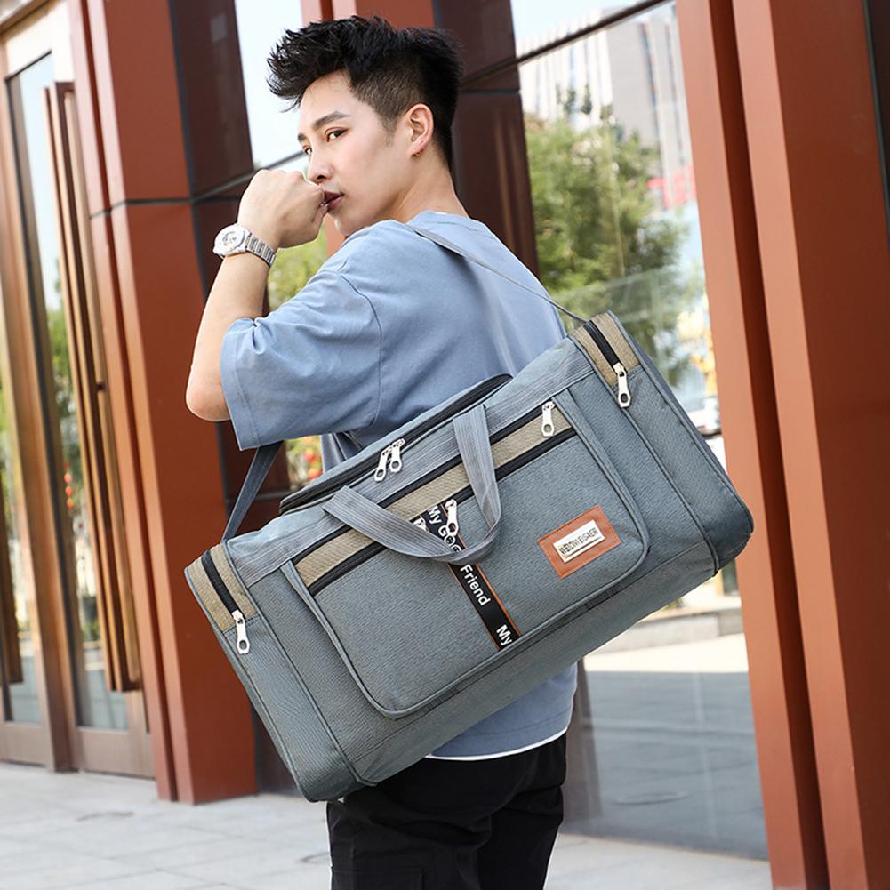 Oxford Menn Treningsvesker Sportsryggsekk Stor kapasitet Sportsryggsekk Bagasjeveske Fitnesstrening Utendørs reise Duffle Sportsbag