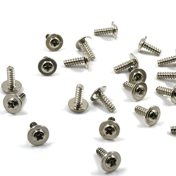 Cross Pan Head Self-Tapping Screw with Washer, Flat End, PWB1.7/M2/M2.3/M2.6/M3/M4