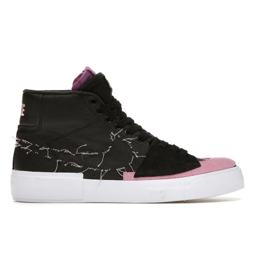 Nike Zoom Blazer Mid Edge SB Black Pink Rise Unisex Sneakers White Purple-Nebula DA2189-002