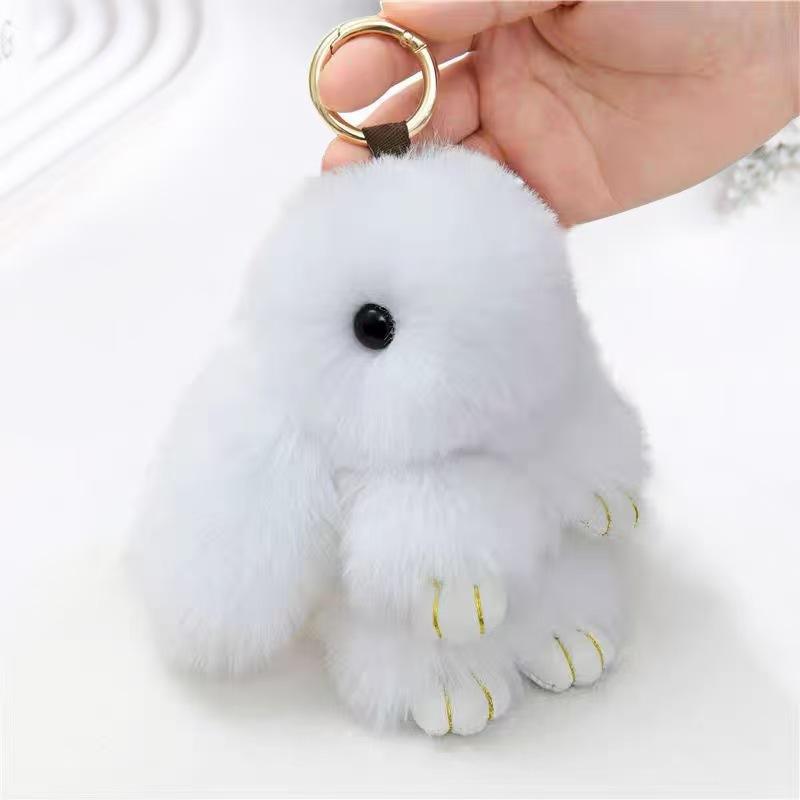 Imitation Otter Rabbit Pendant, Bag Decor, Car Keychain Charm