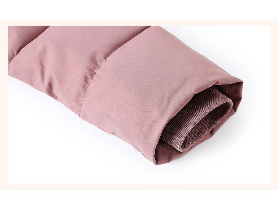 Mom's Mid-Length Fleece-Lined Down Cotton Coat - Petite, Middle-Aged & Elderly Women's Winter Jacket