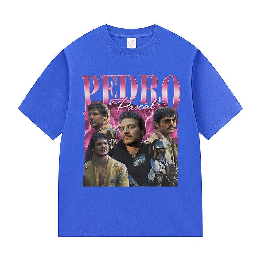 Actor Pedro Pascal Movie Graphic T Shirt Unisexs Retro High Quality Fashion Clothing Tshirts Unisex 100 Cotton Oversized Tshirt