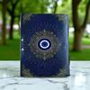 Handmade Evil Eye Leather Journal: Blue & Gold Book of Shadows