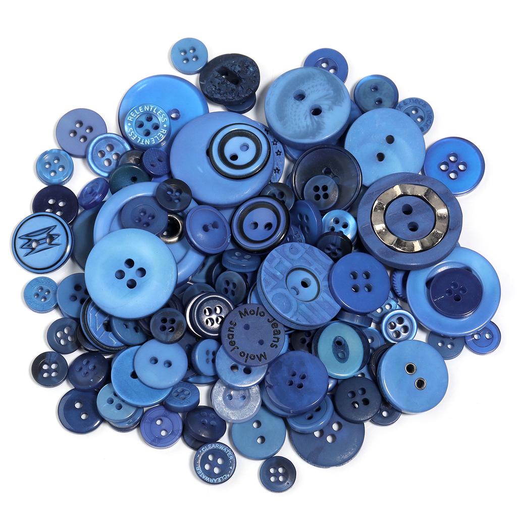90Pcs/pack Colorful Round Resin Buttons Assorted Sizes Bulk Buttons For Handmade Creative Crafts Sewing Clothing Accessories 50g