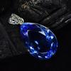 Blue Sapphire 104.95 Ct CERTIFIED Pear 925 Sterling Silver Gemstone Pendant MY-PD-119-NS