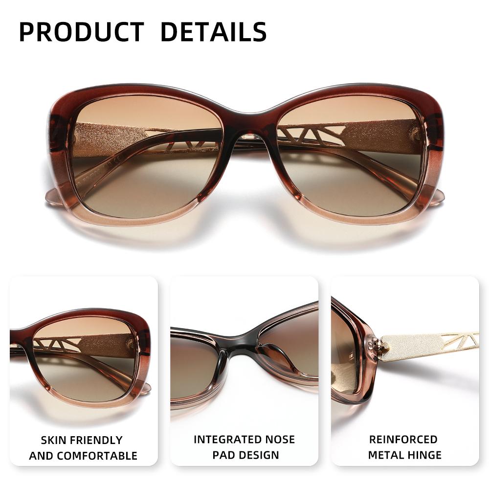 WIMN Fashionable Vintage Cat Eye Sunglasses with Polarized Technology and UV400 Shield
