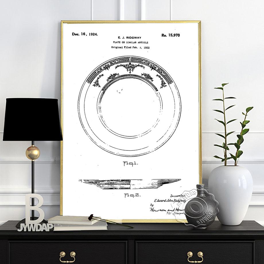 Knifes Forks Goblet Spoon Dinner Plate Print Poster Kitchen Dining Room Teaspoons Wall Picture Home Decor Canvas Painting No Frame