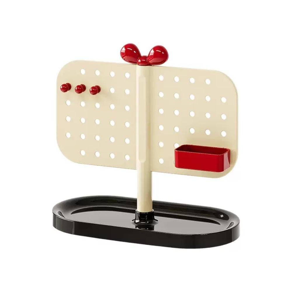 Adjustable Perforated Board Storage Rack Multifunctional Pegboard Organizer  Dressing Table Storage бежевый