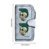 Gothic Skull Print Long Wallet Bifold Card Holder PU Leather Purse For Daily Use