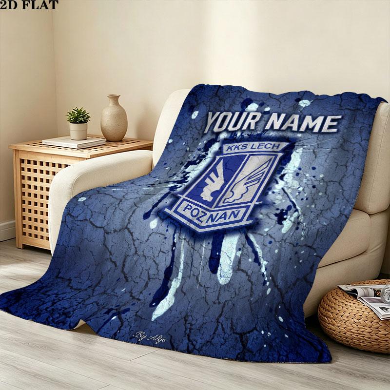Custom KKS Lech Poznań Blanket, High quality Comfortable for All Seasons, Home Decor, Warmth and Comfort