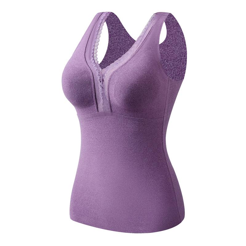 

**Женский зимний теплый бархатный жилет 2024 года с технологией сохранения тепла** 3XL (150-170 jin) фиолетовый