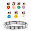Pack of 7 Multifuntional Bracelet Band Link Tool Stainless Steel Flower Modular Connection Bracelet Charm for Jewelry