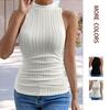 2026 Summer V-neck Crossover Button Vest T-shirt for Women