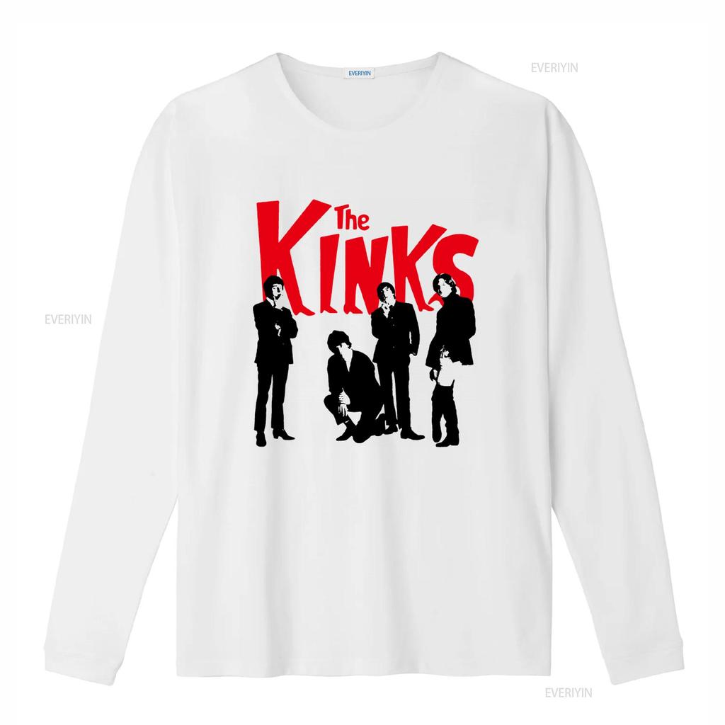 The Kinks Band Print T Shirt Rock Music Fans Casual vintage Washed Unisex Slightly Stretched Versatile homme Stylish