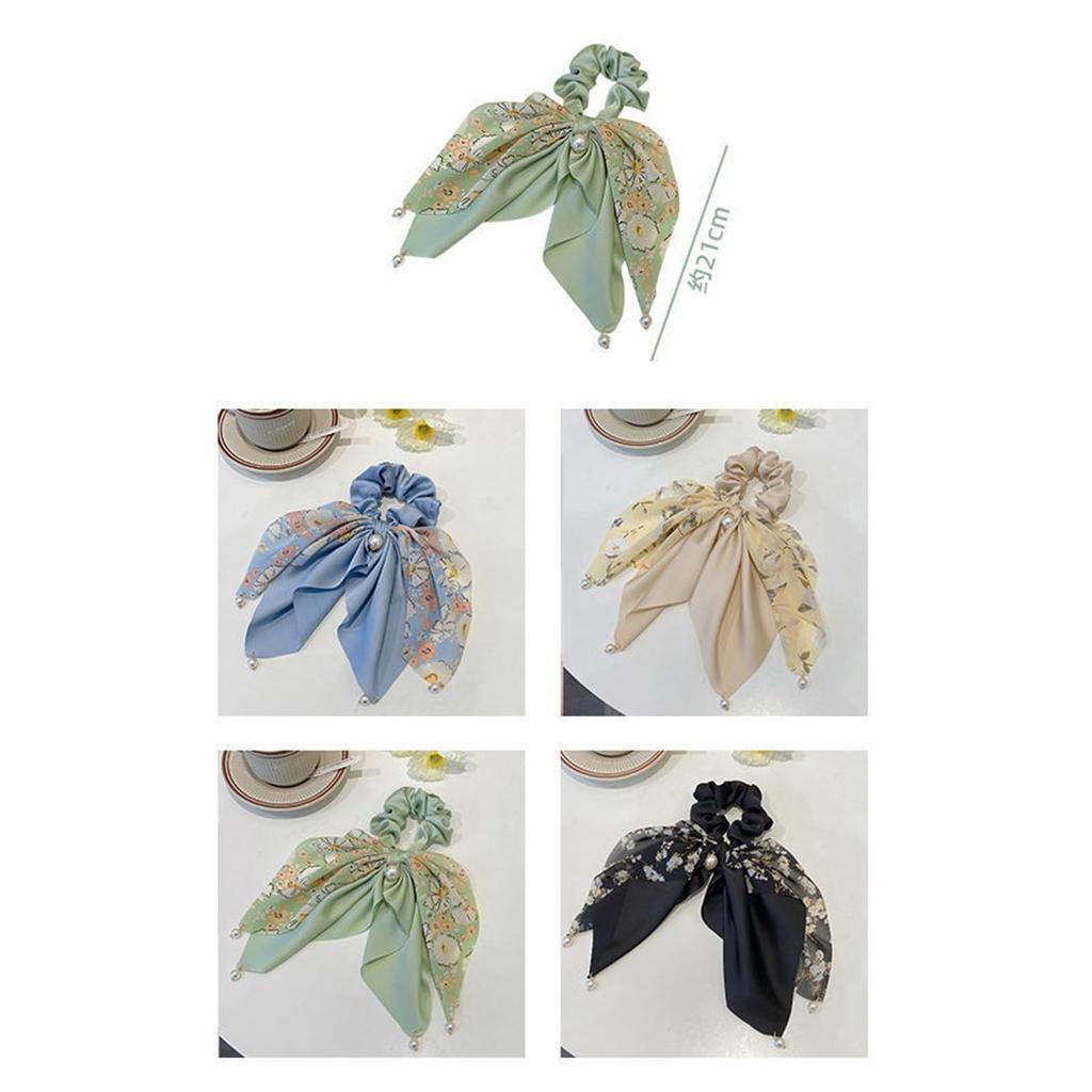 Hair Adult Hair Large Floral Hair Gentle on Day Stylish Hair Set of 2 Women's Ties, Scrunchies, Ribbons, Ponytails, Volume, Print, Bows, Arrangements,