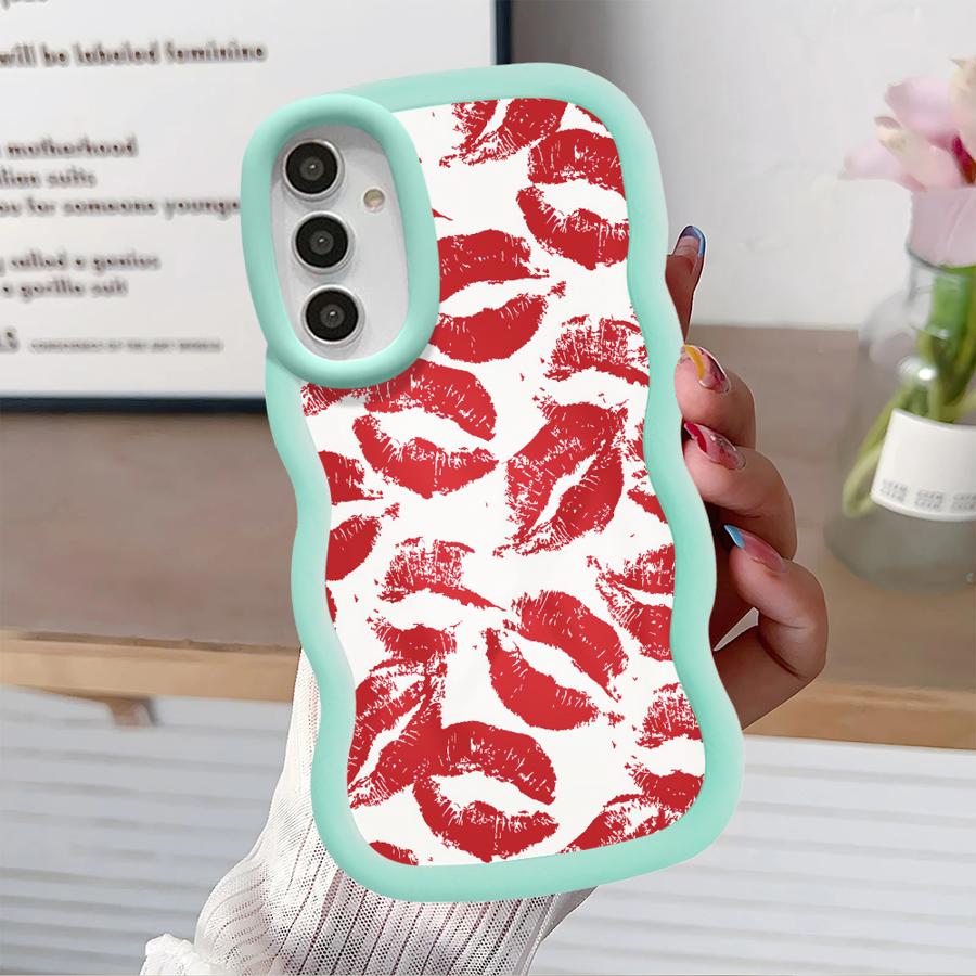 Soft Phone Cover Case for Samsung Galaxy A12 A52 A16 A21s A11 A14 A15 A13 A23 A33 A53 A22 A04 A05 A06 A03 Retro And Sexy Red Lip