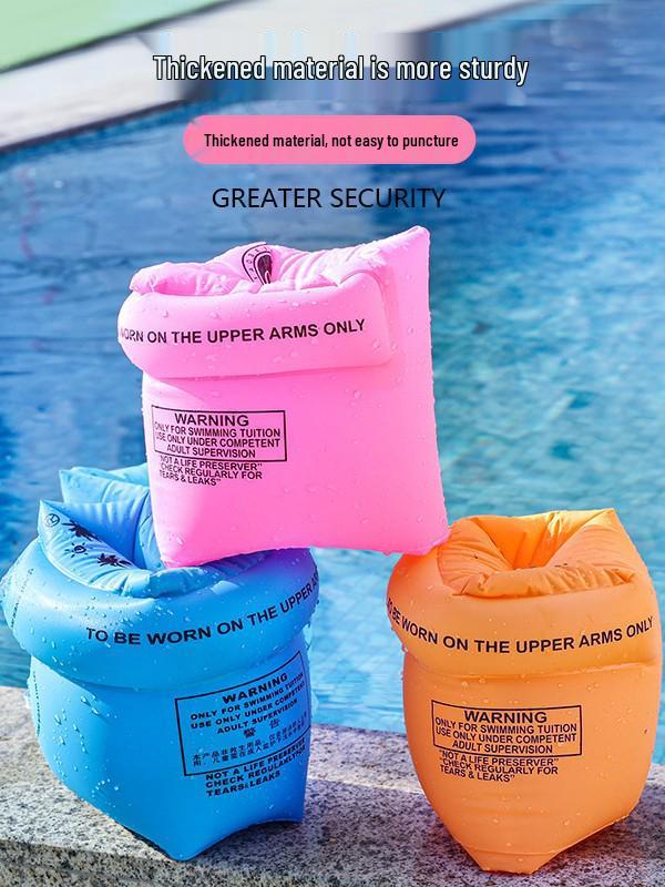 Kids' Inflatable Swim Arm Bands with Thickened Airbags - Arm Protection Rings for Boys and Girls
