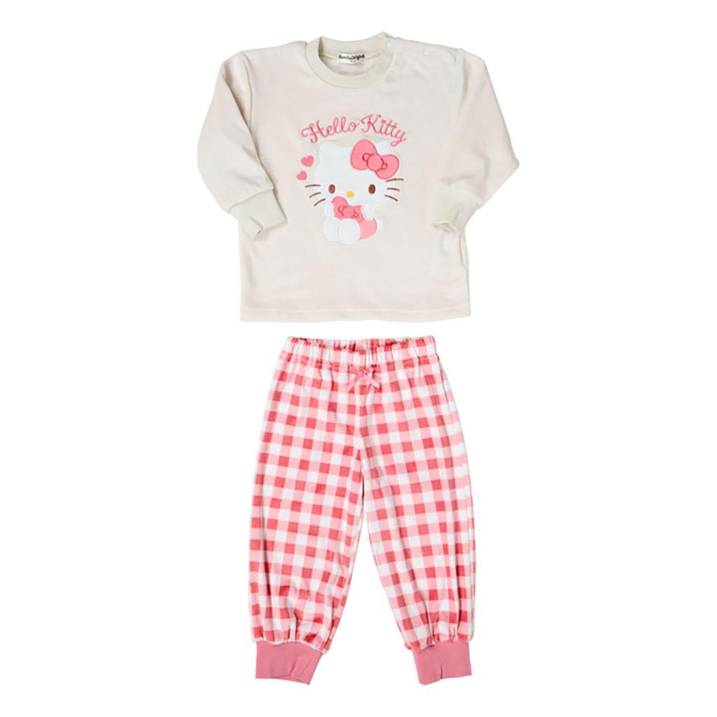 Sanrio Fleece Hello Name Space on 268640 Kids' Pajamas, Kitty, 90cm, Tag,