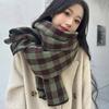 New Korean Version Edging Plaid Imitation Cashmere Scarf Women's Fashion Student Couple Thickened Warm Shawl