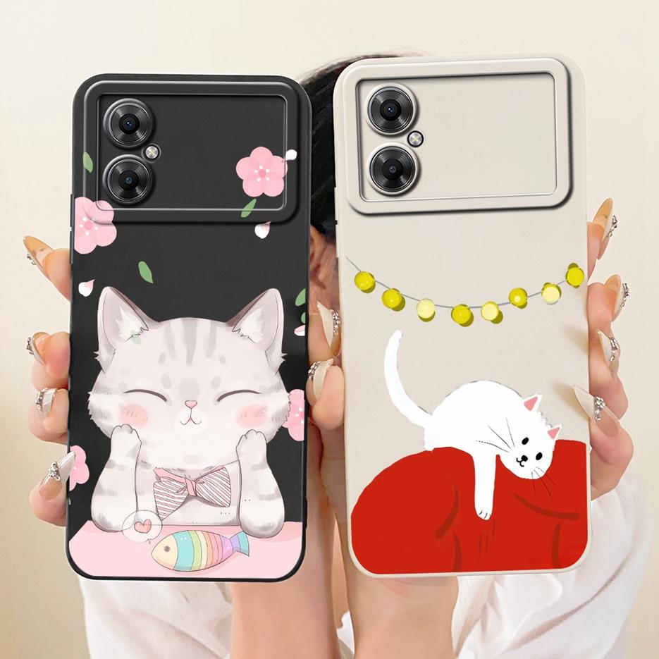 For Xiaomi Poco M4 5G Case Cute Rabbit Cartoon Cover Shockproof Soft TPU Phone Case For Xiaomi Poco M4 PocoM4 5G Back Cover Bags