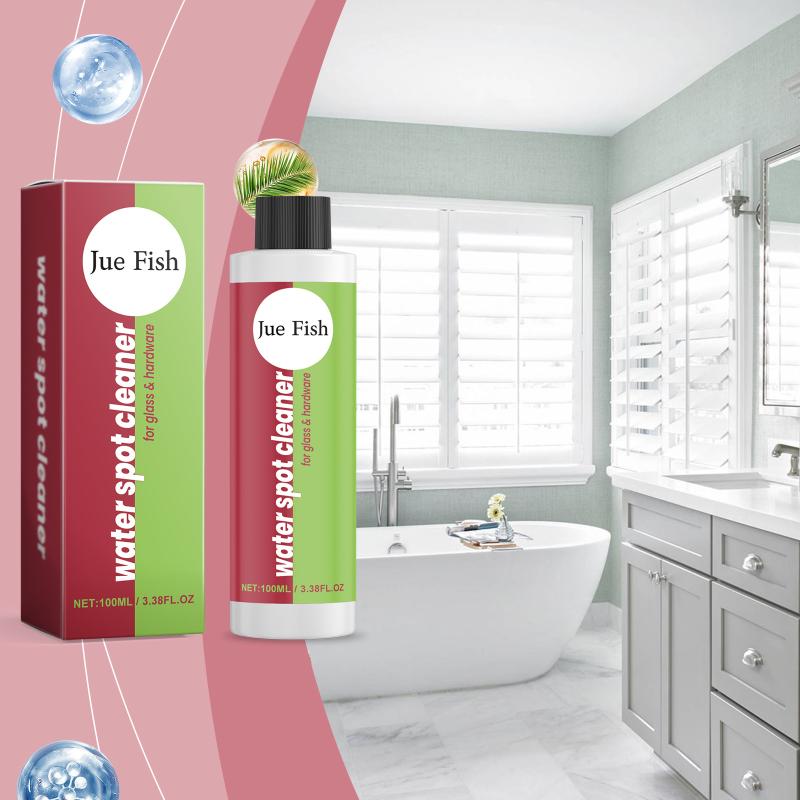 

Bathroom Glass Cleaner Shower Door Water Spot Remover Hard Water Stain Remover Bathtub Scale Cleaner Wash Basin Descaling Liquid 1pcs