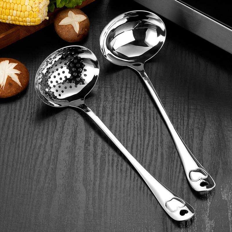 316 Stainless Steel Spoon, Deepened and Thickened Large-Head Spoon for Home Use, Long-Handled Soup Spoon for Serving Soup and Porridge, Manufacturer