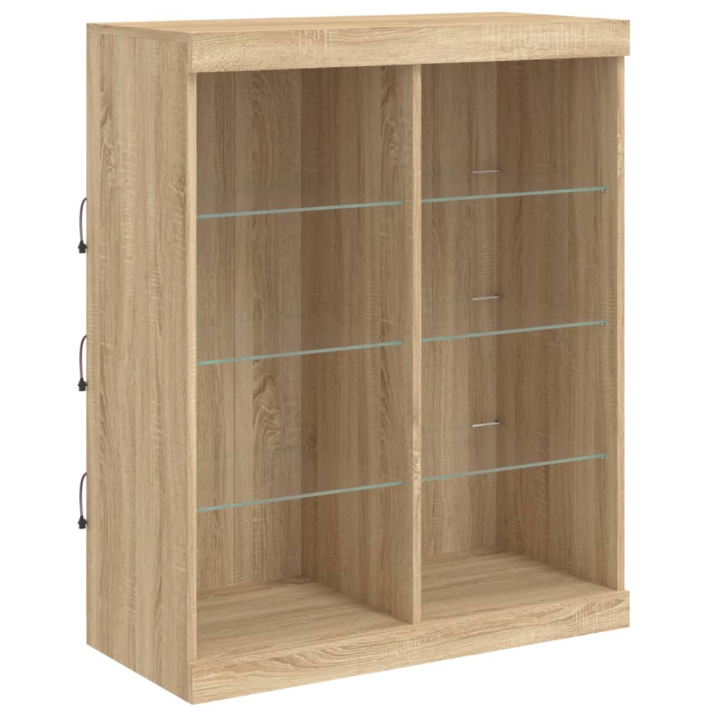 Vidaxl Szafka Z Oświetleniem Led, Dąb Sonoma, 81X37X100 Cm