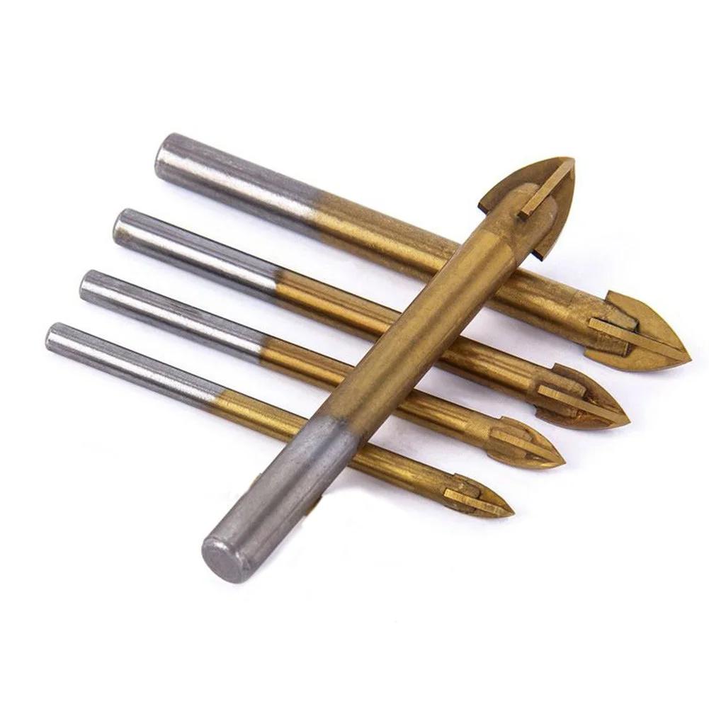 5-piece 5-12mm Glass Drill Bit Set Suitable For Reaming And Deburring Walls, Tiles, Glass, Metal, Marble, And Wood.