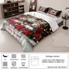 3pcs Christmas Snowman Print Coreless Duvet Set, Multi Size Bedroom Dormitory Holiday Bedding Decoration, Machine Washable