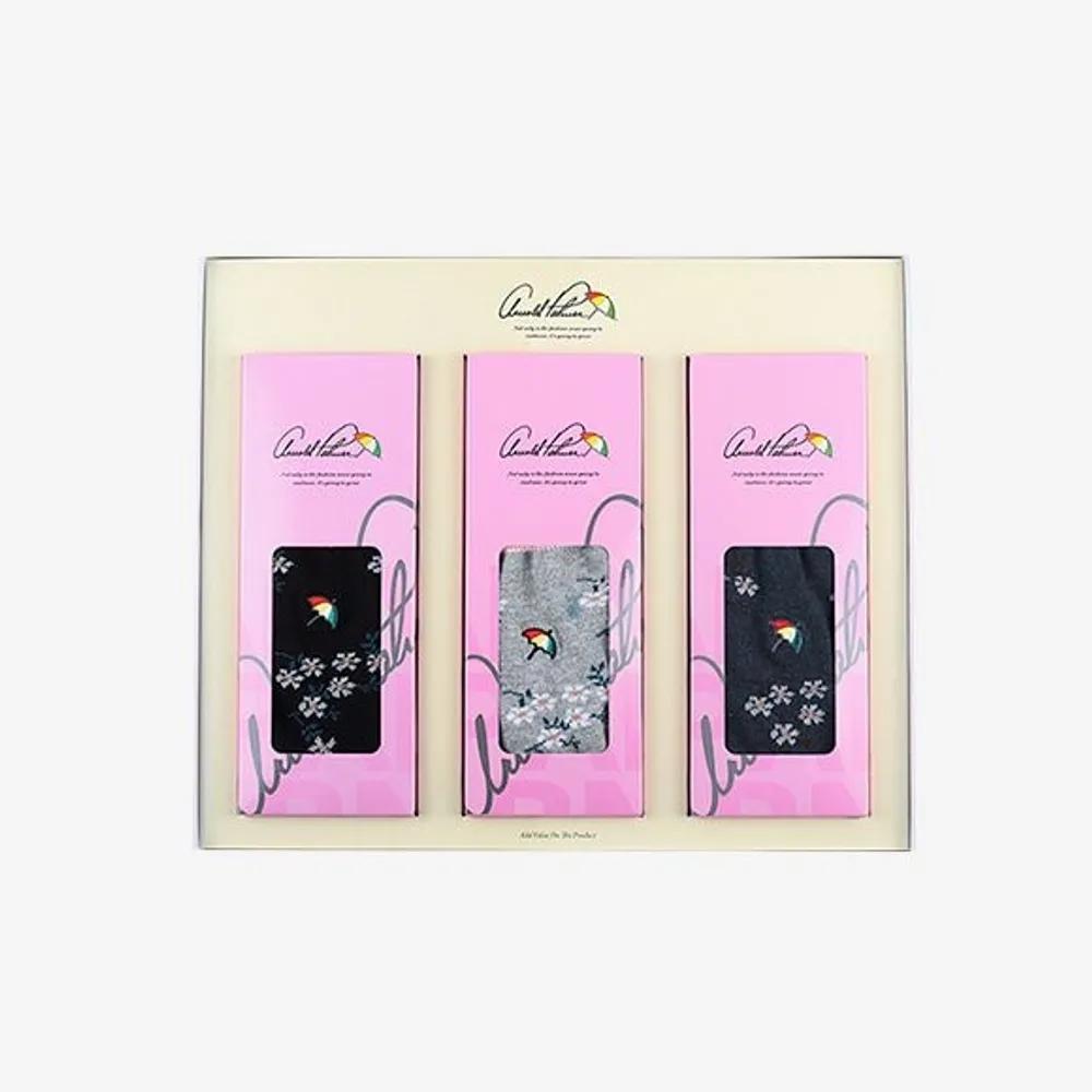 Women s Arnold Palmer SL010 Flower 3-Pair Sock Gift Set
