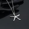 Trending products 925 Stamped Silver Pretty Starfish Pendant Necklace For Women high quality Fashion party wedding Jewelry gift