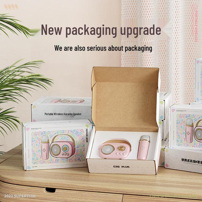 K Song Mini Portable Bluetooth Karaoke Speaker with Microphone - Souvenir Gift for Children