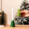 Flexible Silicone Mold For DIY Resin Christmas Tree Candle Holder Base Crafting With Dried Flower Decoration