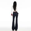 Dark Blue High Waist Flare Jeans for Women - Body Shaping & Slimming, Spring/Autumn Style