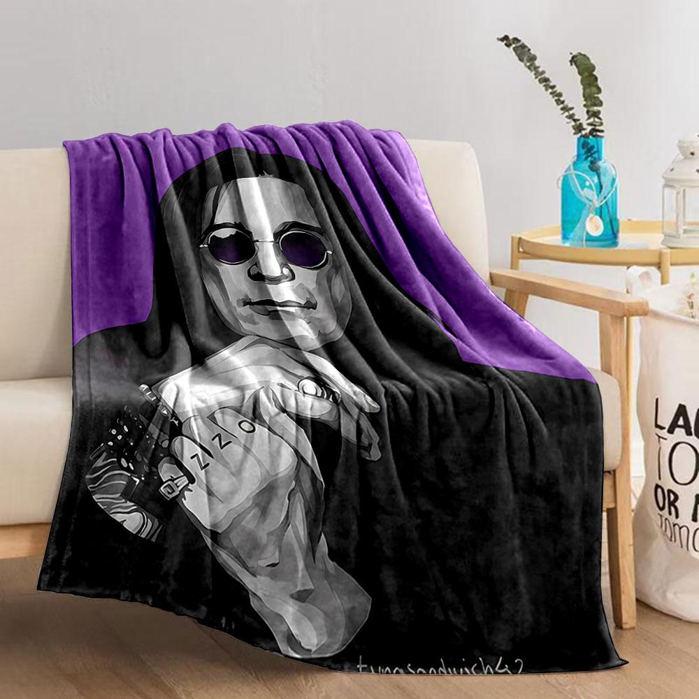 Rock Icon Illustration Blanket for All Seasons Blanket Lunch Break Throw Gift