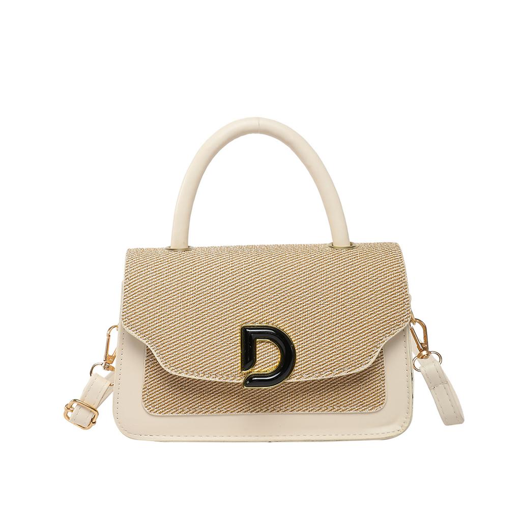 2025 spring contrasting splicing high-end sense retro fashion trend handbag casual versatile niche design messenger