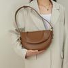 Genuine Leather Spring/Summer Shoulder Bag Niche Crossbody Cowhide Pleated Underarm Saddle Bag