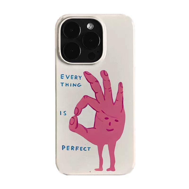 

Pink OK Gesture Creative Letter Simple Art Jelly Phone Case for iPhone 17 AIR 16 15 14 13 12 11 PRO XSMAX XR 7 8 PLUS Y2K Cover iPhone 16 Plus