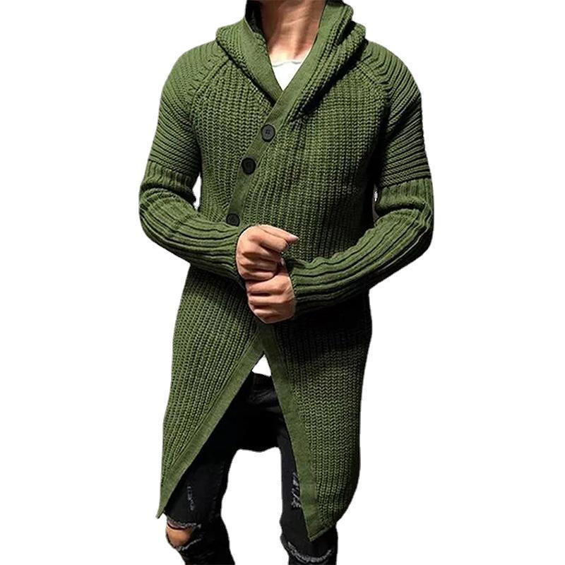 2025 Autumn/Winter Men's Hooded Knit Cardigan Jacket