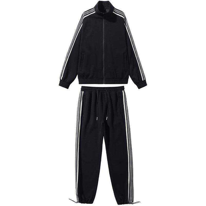 Mikina na zip Oblek Jaro Podzim Dámské Soupravy Pánské Tepláky Sportovní Bunda + Tepláky