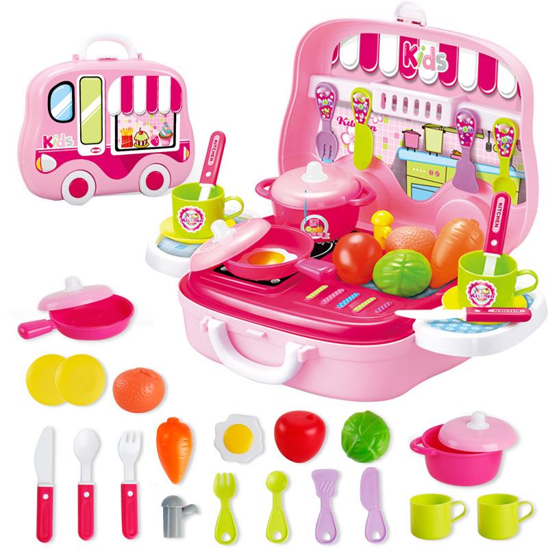 Children'S Play House Toy Series Simulation Kitchen Tableware Engineering Suitcase Role Play New Gift