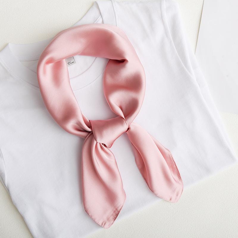 Women Fashionable Commuting Minimalist Scarves In Multiple Solid Colors Square Scarves Daily Minimalist Scarves Square Scarves