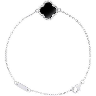 Bracelet - LOVA LOLA VAN DER KEEN - Lucky Charm - 925 Sterling Silver - Zirconium Oxide - Adjustable Size