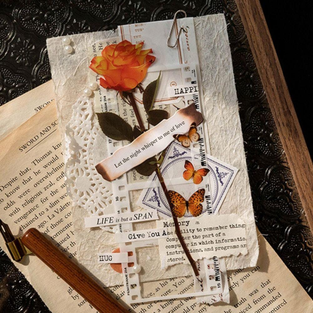 

Наклейка «Винтажные цветы» Серия «Растения и поэзия» Наклейка «Ретро-роза» Счет на руку D