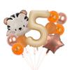 1set Wild Animal Balloon Tower with 1-9 Number Balloon for Boy Jungle Safari Birthday Party Decoration Forest Party Supplies